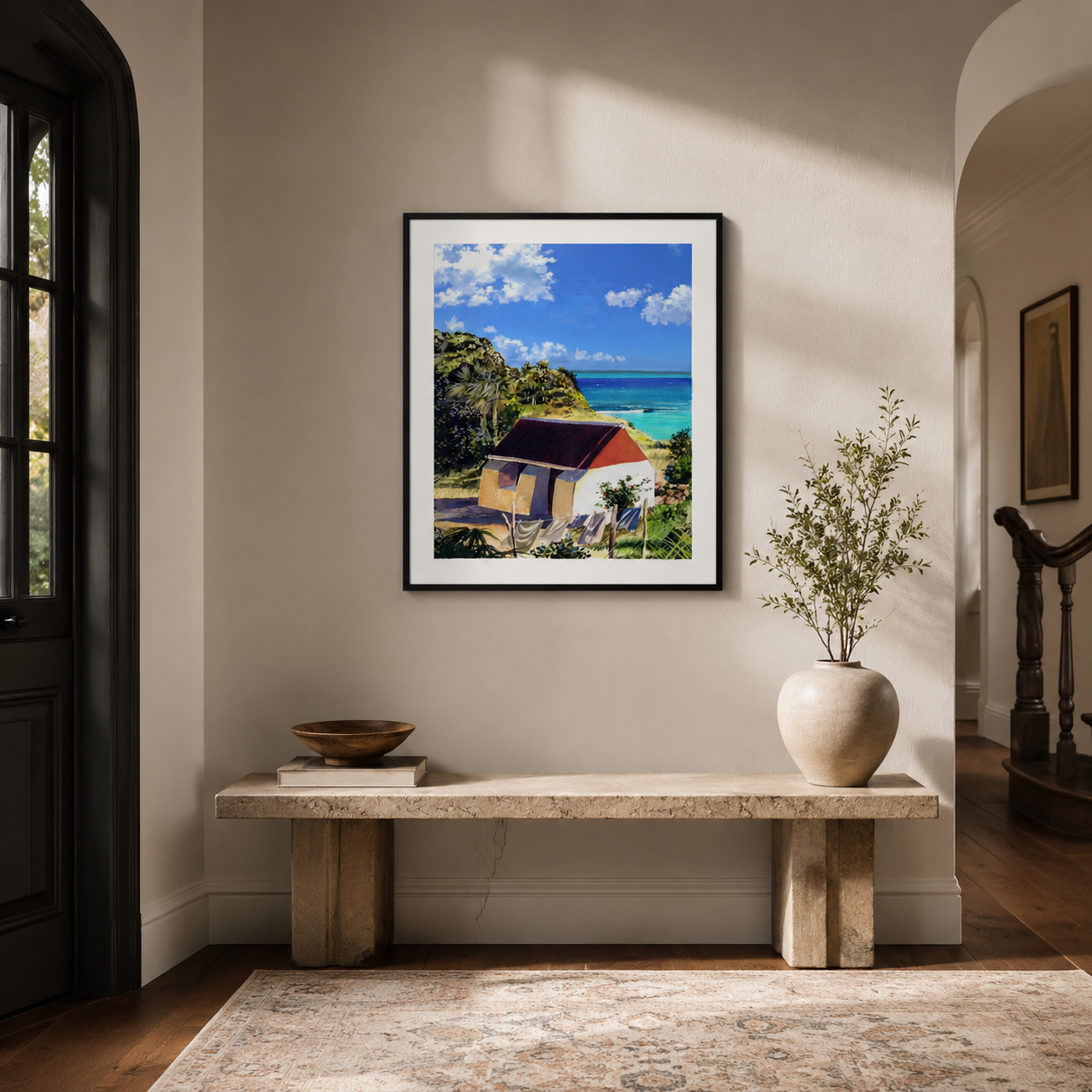 St Barth Watercolor Print – Petit Cul de Sac Bay – Caribbean Wall Art
