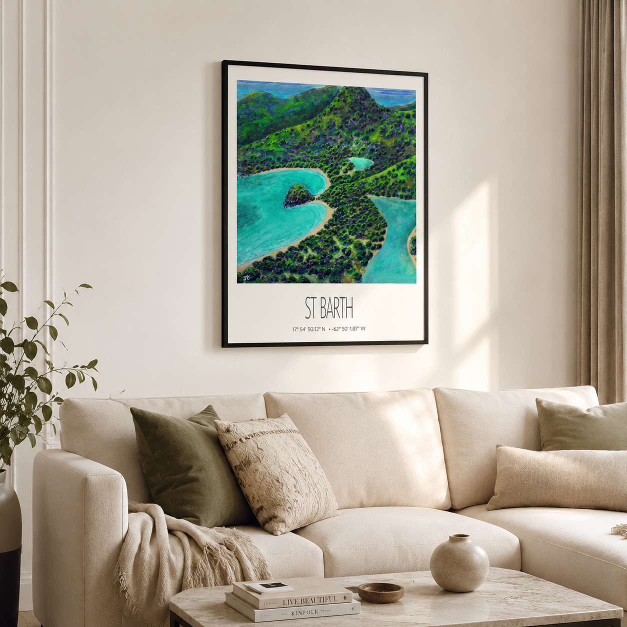 Framed Art Print – St Barth – Eden Rock – Acrylic Print – Travel Poster – Caribbean Wall Art