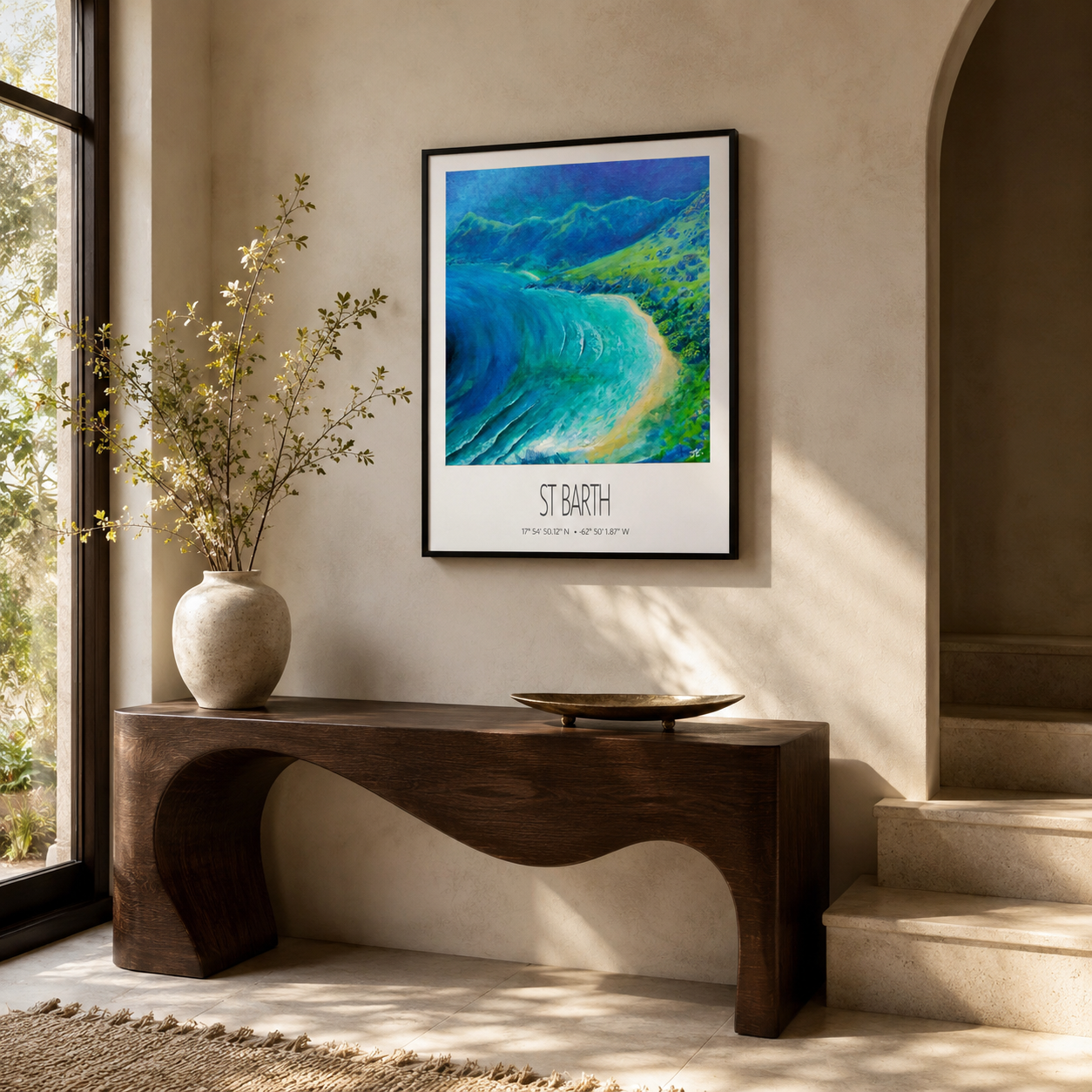 Art Print – St Barth – Toiny – Acrylic Print – Travel Poster – Caribbean Wall Art