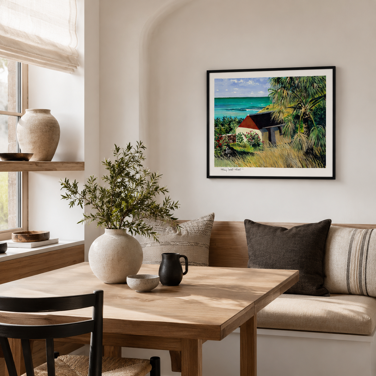 St Barth Watercolor Print – Grand Cul de Sac – Caribbean Wall Art