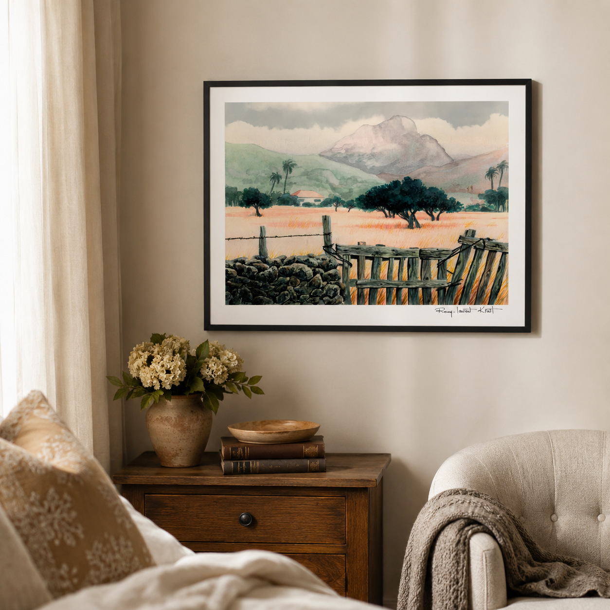 St Barth Watercolor Print – Salines – Caribbean Wall Art