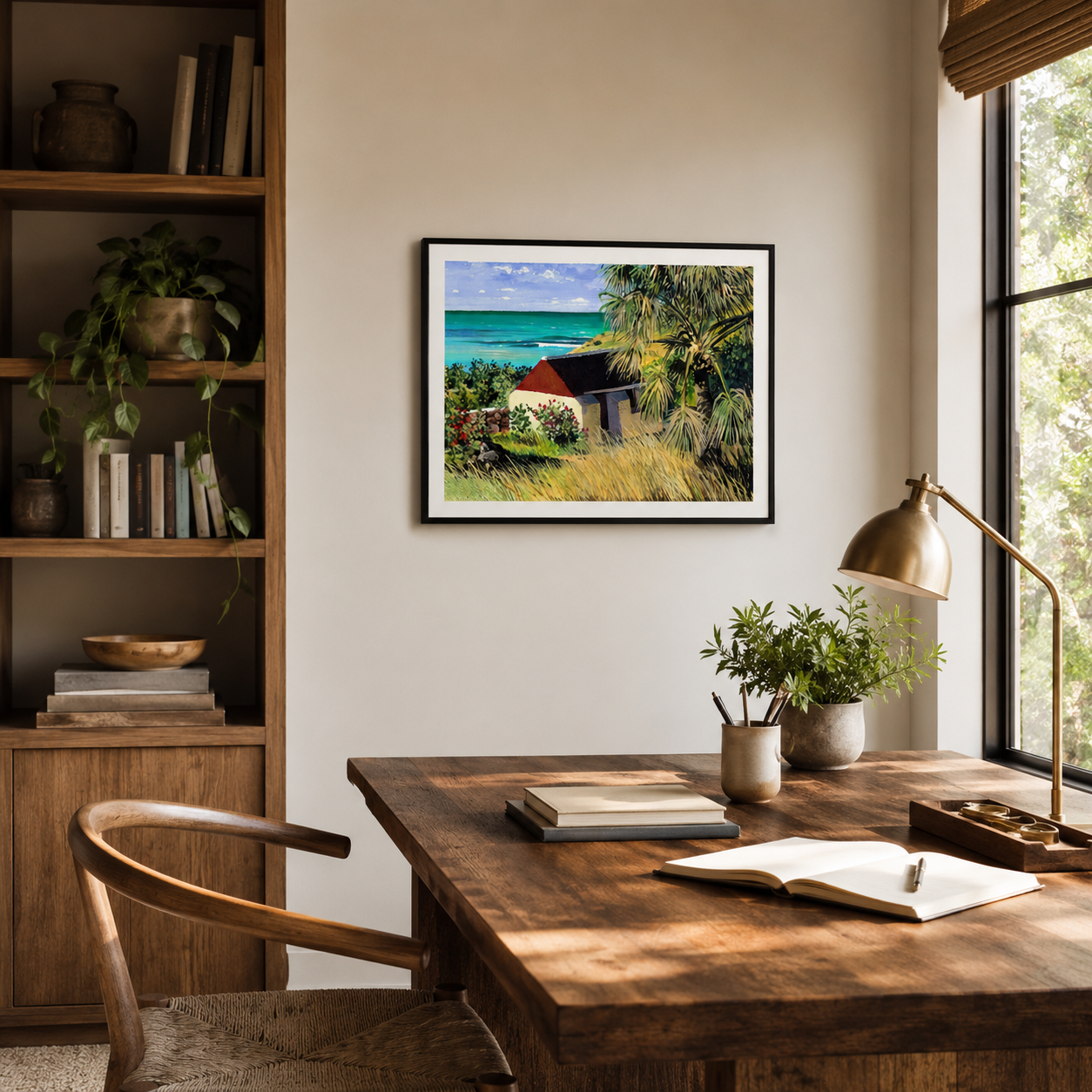 St Barth Watercolor Print – Grand Cul de Sac – Caribbean Wall Art