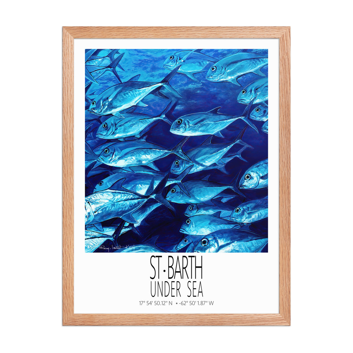 Liches poster in Red Oak frame
