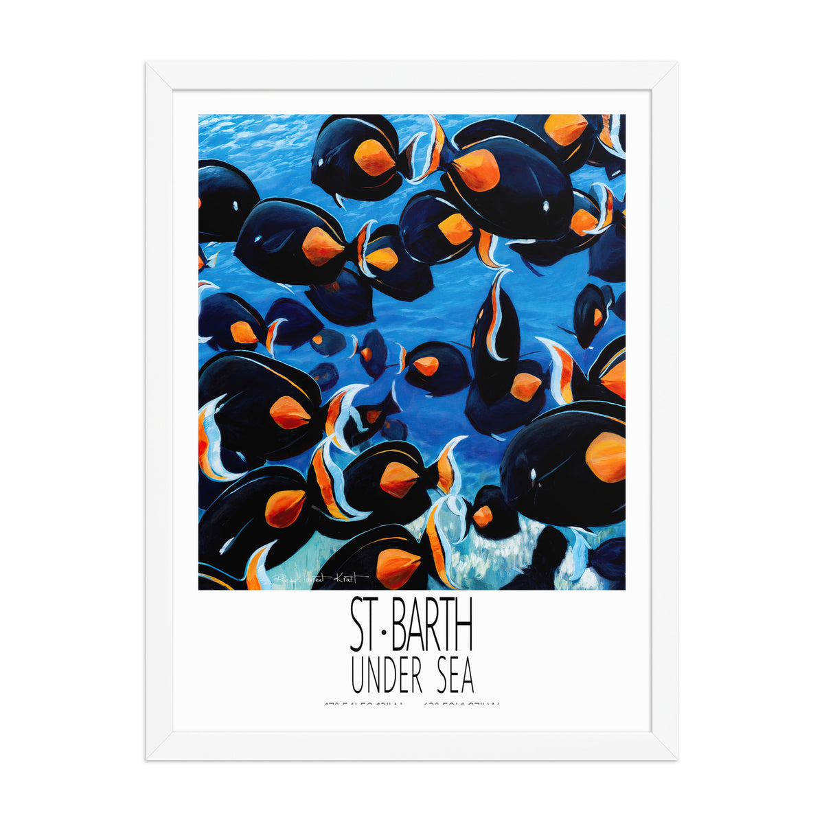 Grands Chirurgiens poster in white frame