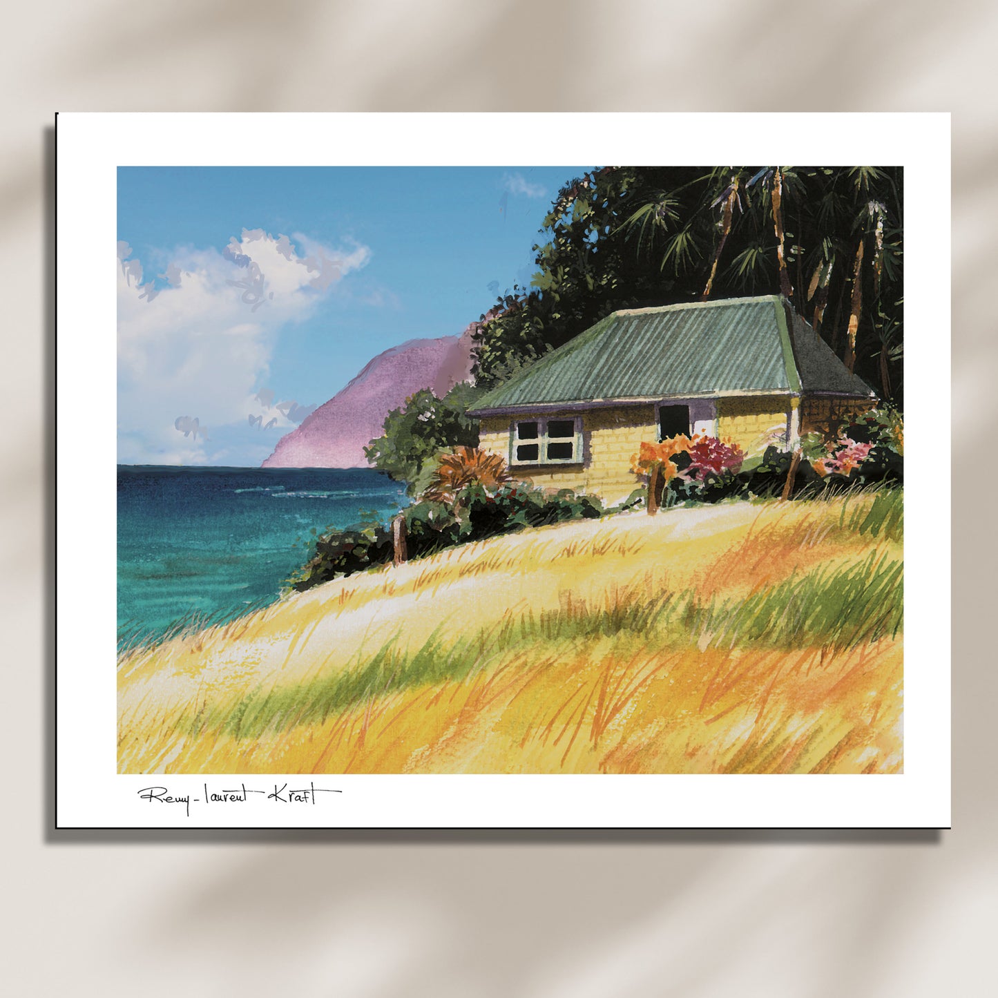 St Barth Watercolor Print – Falaise – Caribbean Wall Art