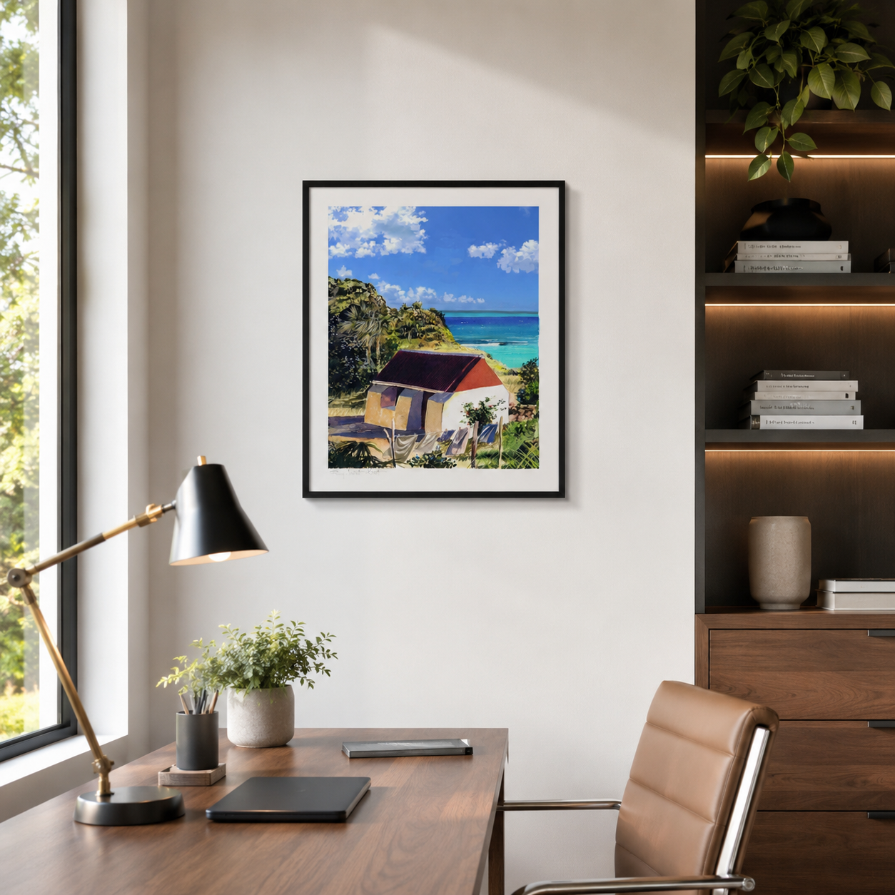 St Barth Watercolor Print – Petit Cul de Sac Bay – Caribbean Wall Art
