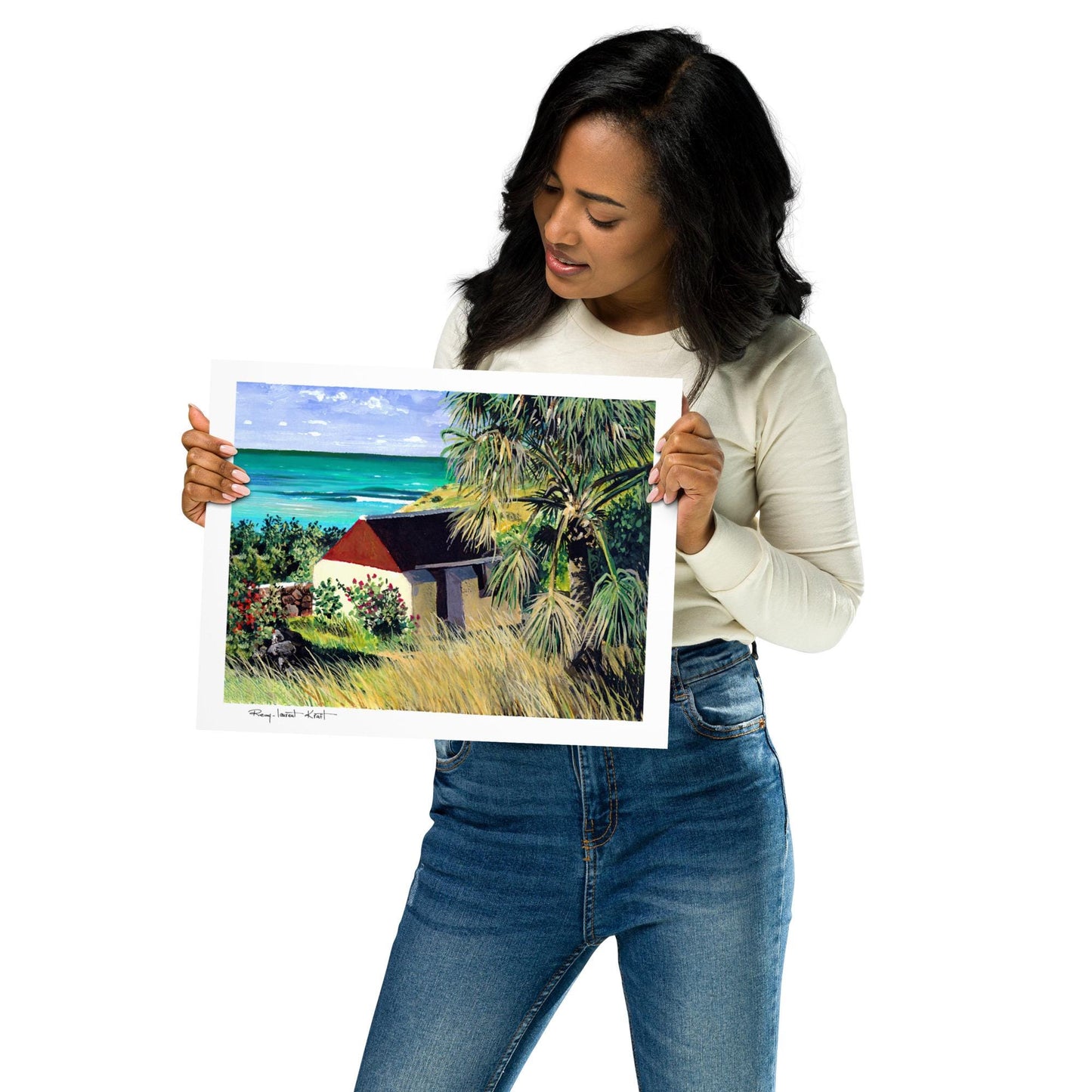 St Barth Watercolor Print – Grand Cul de Sac – Caribbean Wall Art