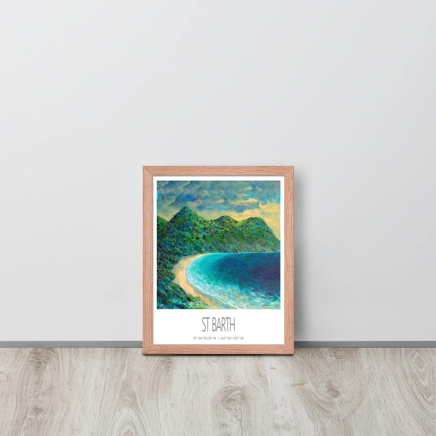 Framed Art Print – St Barth – Gouverneur Beach – Acrylic Print – Travel Poster – Caribbean Wall Art
