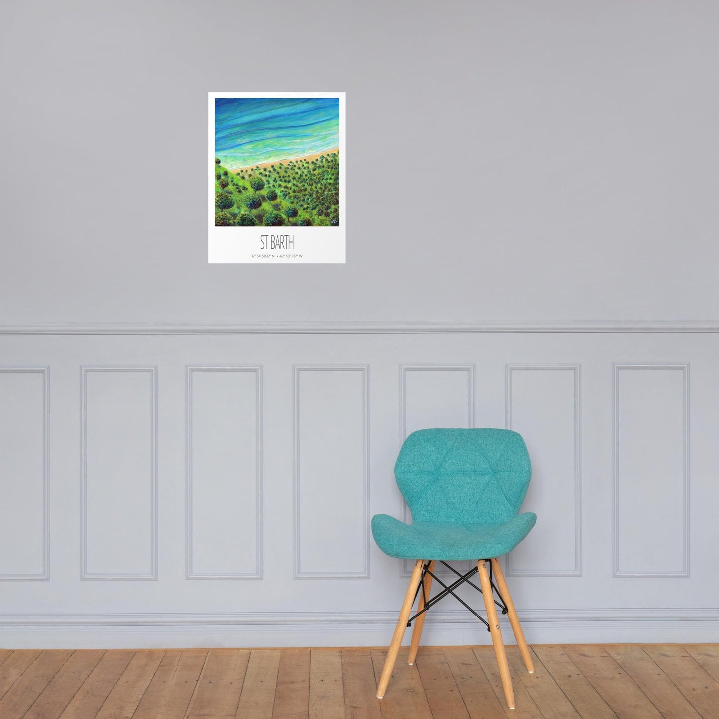 Art Print – St Barth – Flamand Beach – Acrylic Print – Travel Poster – Caribbean Wall Art