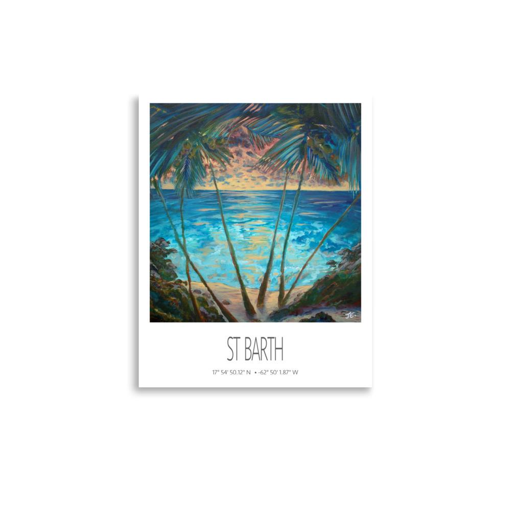 Art Print – St Barth – Cocos – Acrylic Print – Travel Poster – Caribbean Wall Art