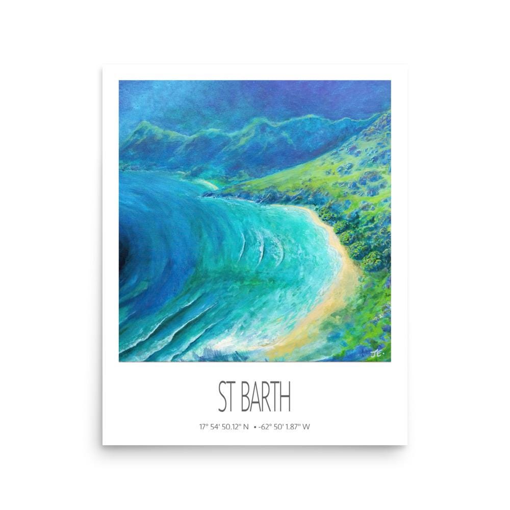 Art Print – St Barth – Toiny – Acrylic Print – Travel Poster – Caribbean Wall Art