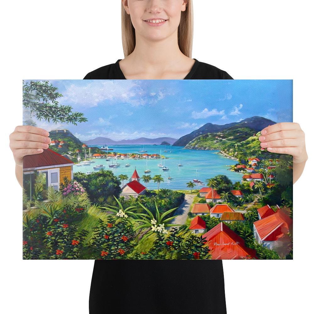 St Barth Canvas Print – Gustavia Port – Caribbean Wall Art