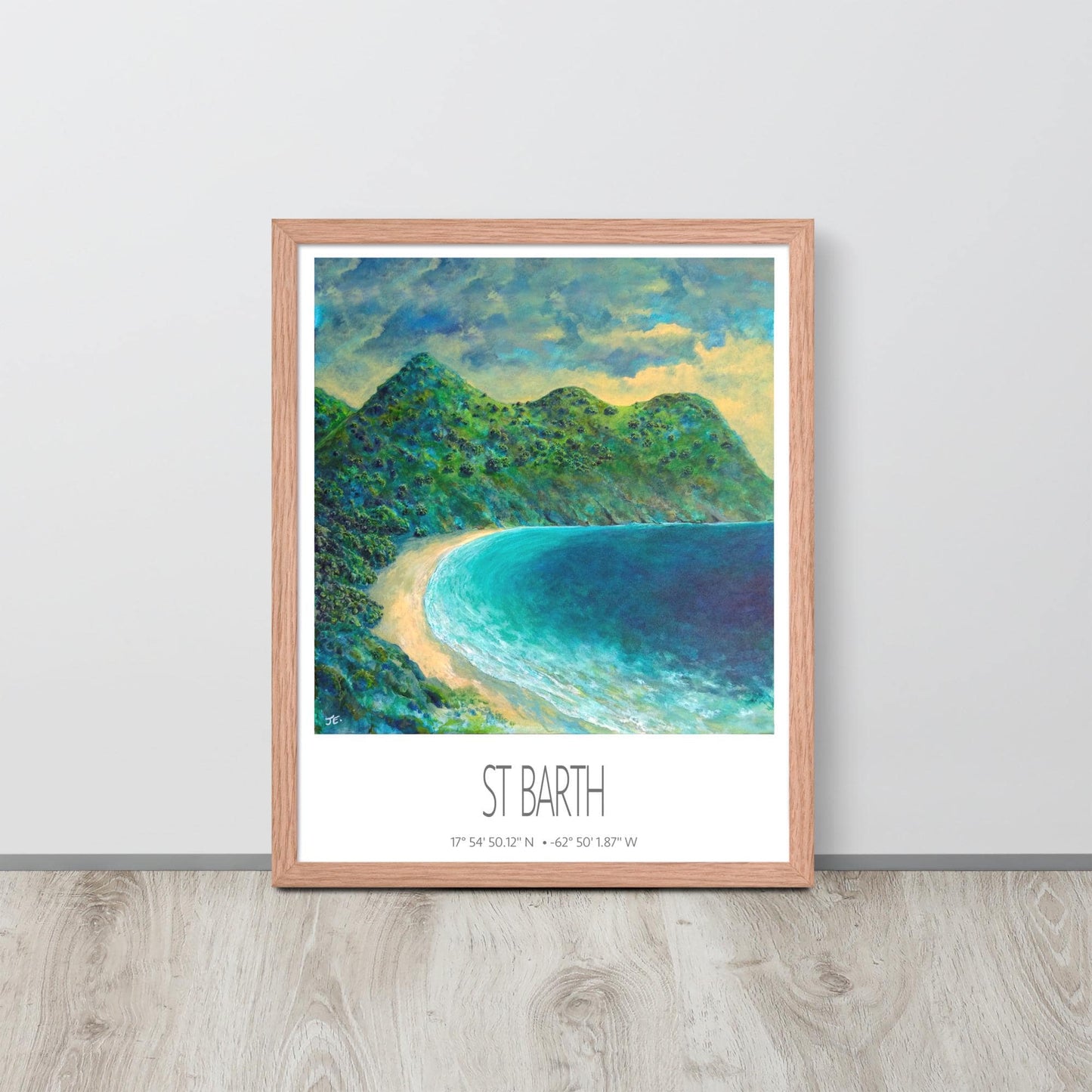 Framed Art Print – St Barth – Gouverneur Beach – Acrylic Print – Travel Poster – Caribbean Wall Art