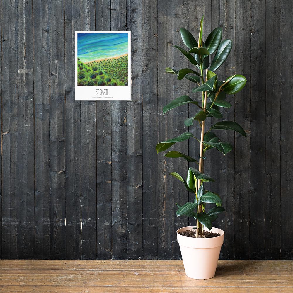 Art Print – St Barth – Flamand Beach – Acrylic Print – Travel Poster – Caribbean Wall Art