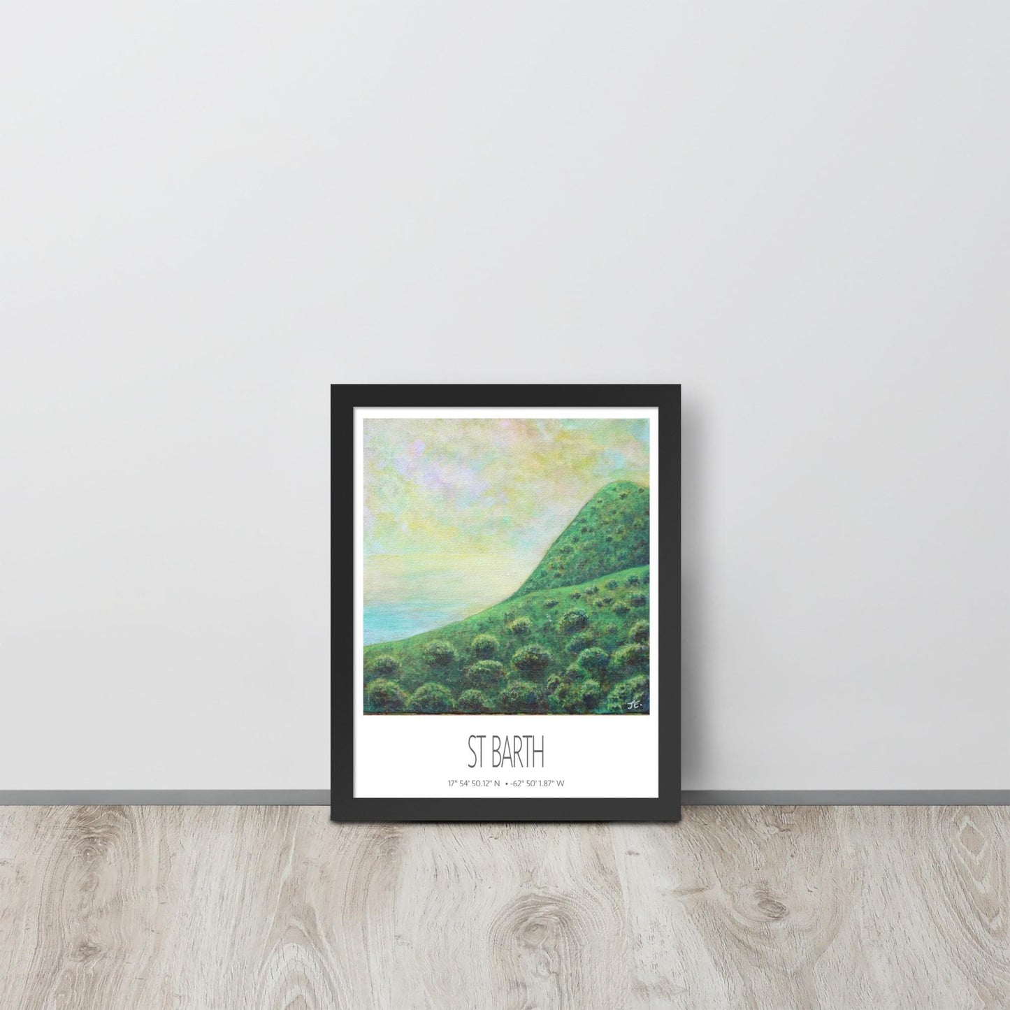Framed Art Print – St Barth – Tropical Trees – Acrylic Print – Travel Poster – Caribbean Wall Art