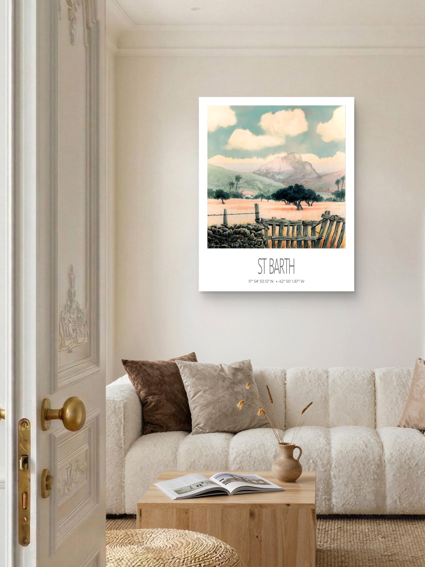 Vintage Travel Poster – St Barth – Saline – Caribbean Art Print