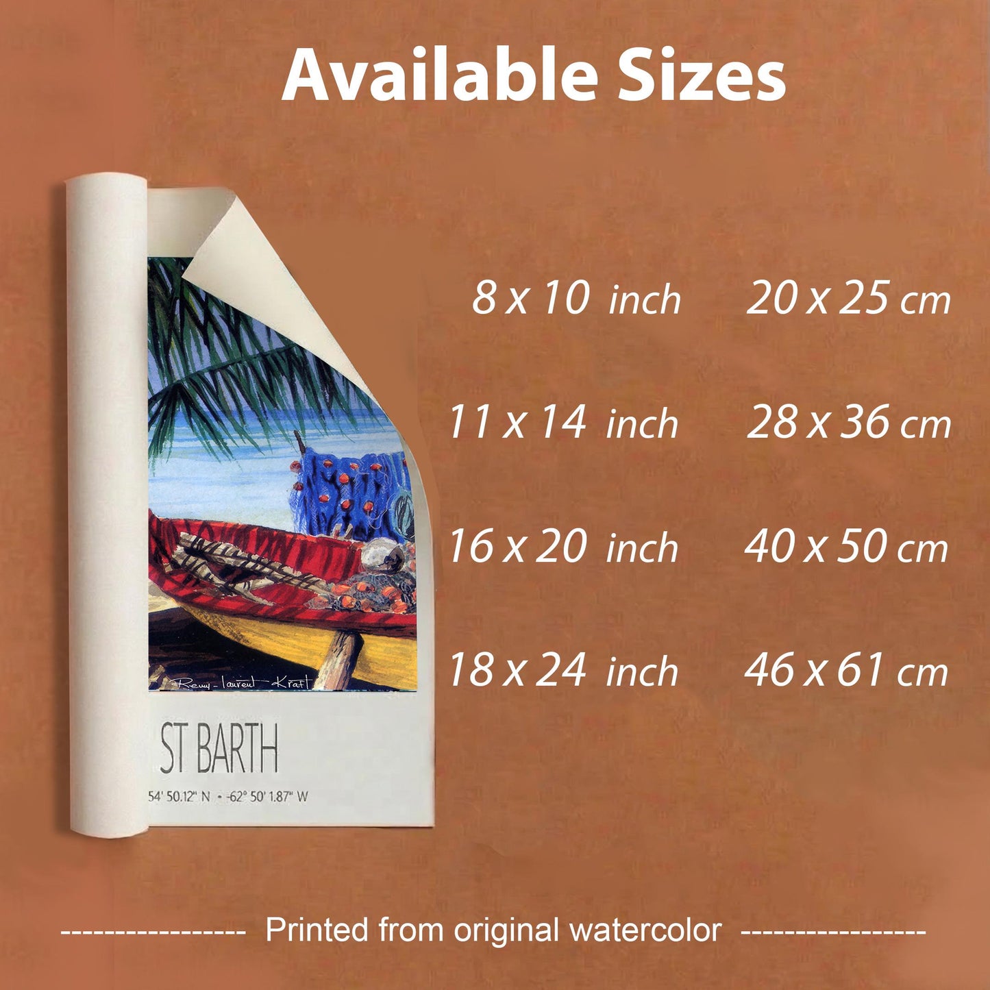 Vintage Travel Poster – St Barth – Cocos Barque – Caribbean Art Print