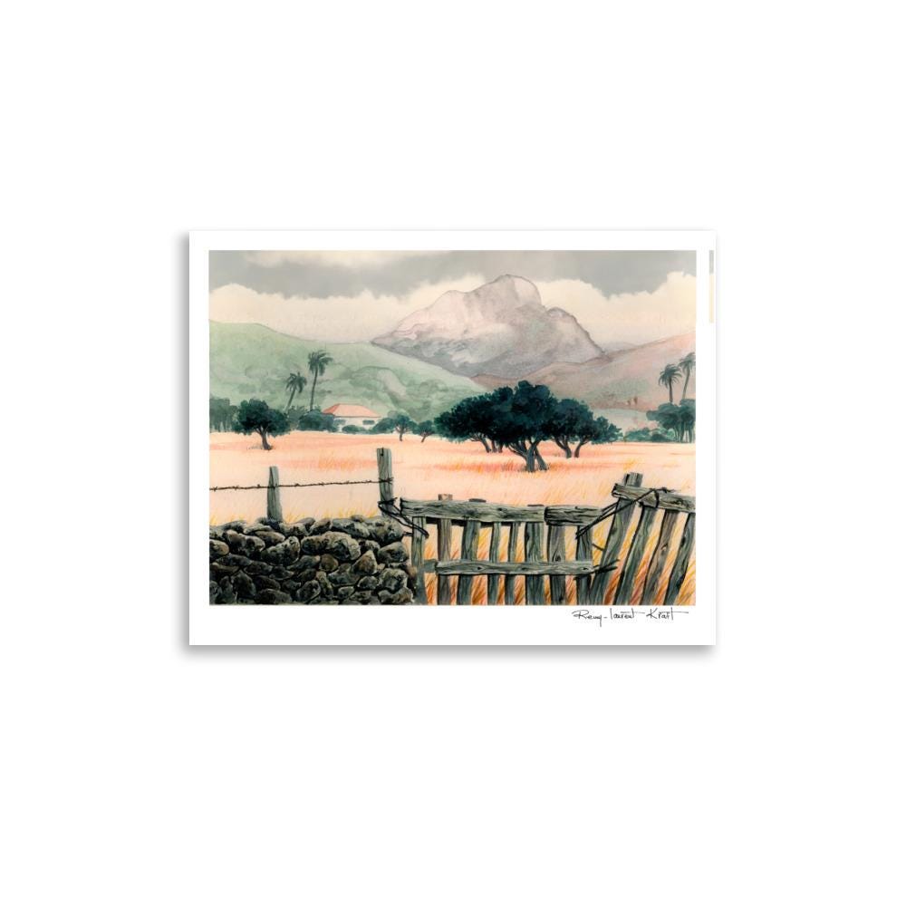 St Barth Watercolor Print – Salines – Caribbean Wall Art