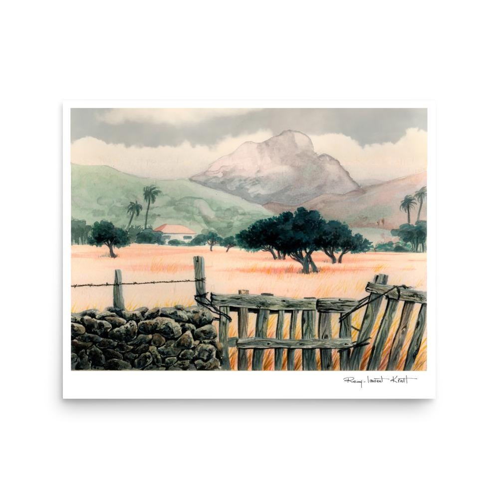 St Barth Watercolor Print – Salines – Caribbean Wall Art