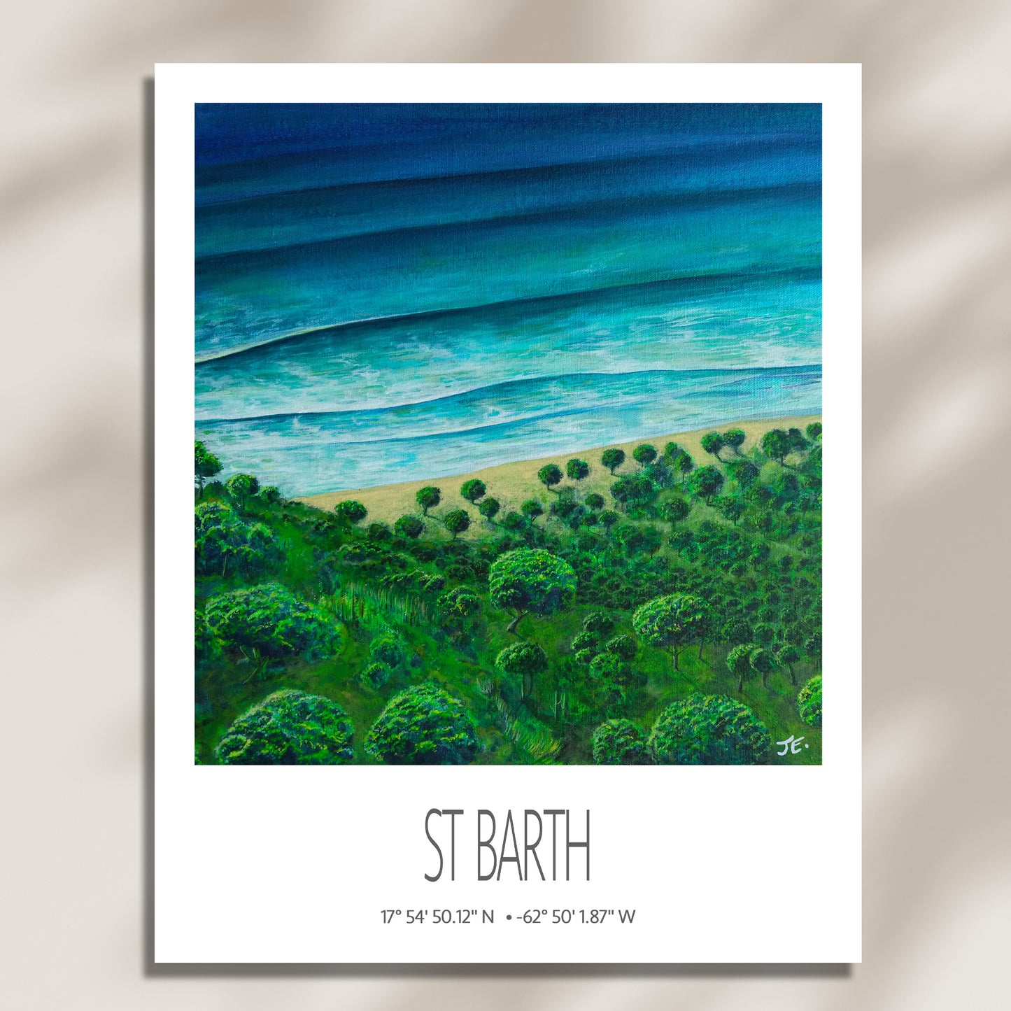 Art Print – St Barth – Chauvette – Acrylic Print – Travel Poster – Caribbean Wall Art