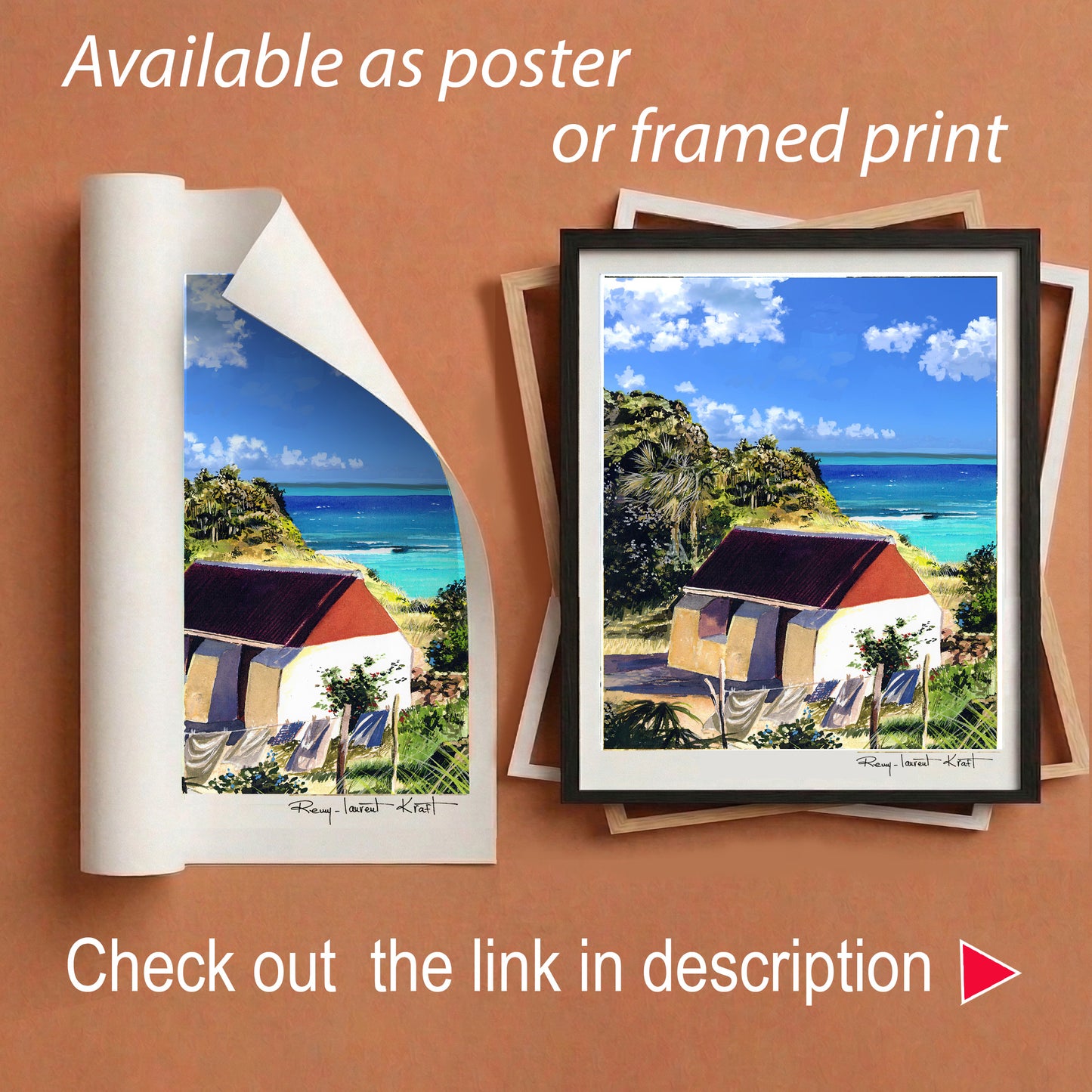St Barth Watercolor Print – Petit Cul de Sac Bay – Caribbean Wall Art