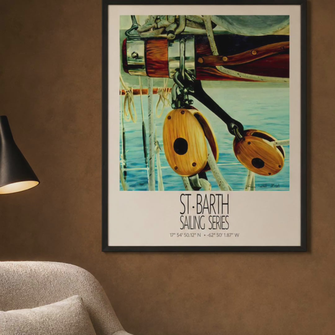 Classic Rigging – product video – framed St Barth sailing wall art